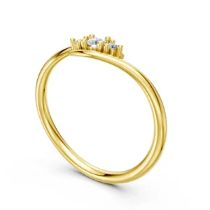 anel trio diamante de 6pts e 1,5 pts