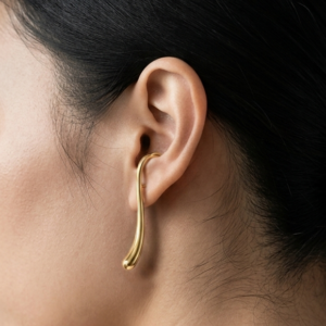 brincos Morphe Slim banho ouro 18k